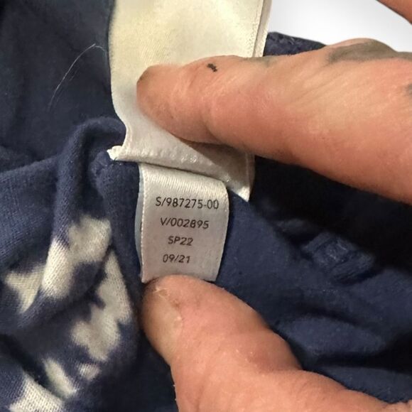 ATHLETA Women’s Navy Blue Tie-Dye Organic Daily Relaxed Tee Size Medium Style # - Picture 7 of 8